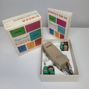 Vintage Singer Professional Buttonholer Vertical Needle Zig-Zag V 102878 Boxed